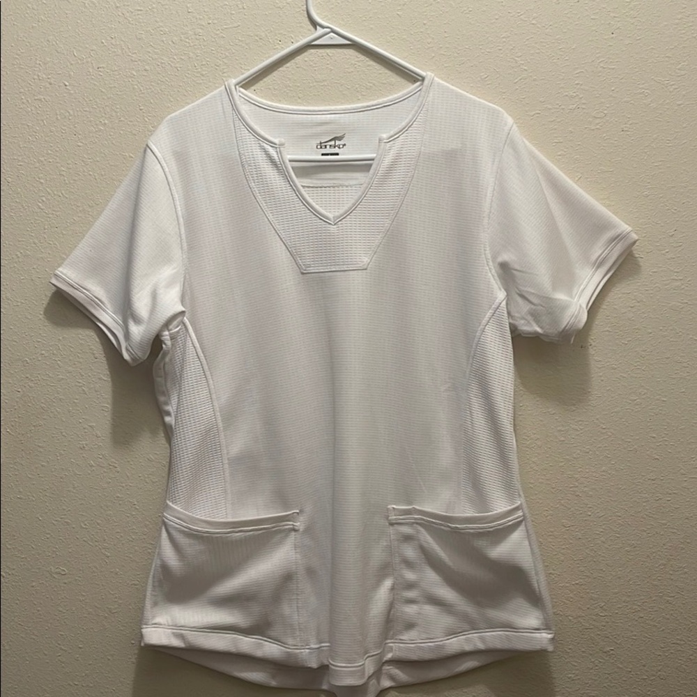Dansko white scrub top size large